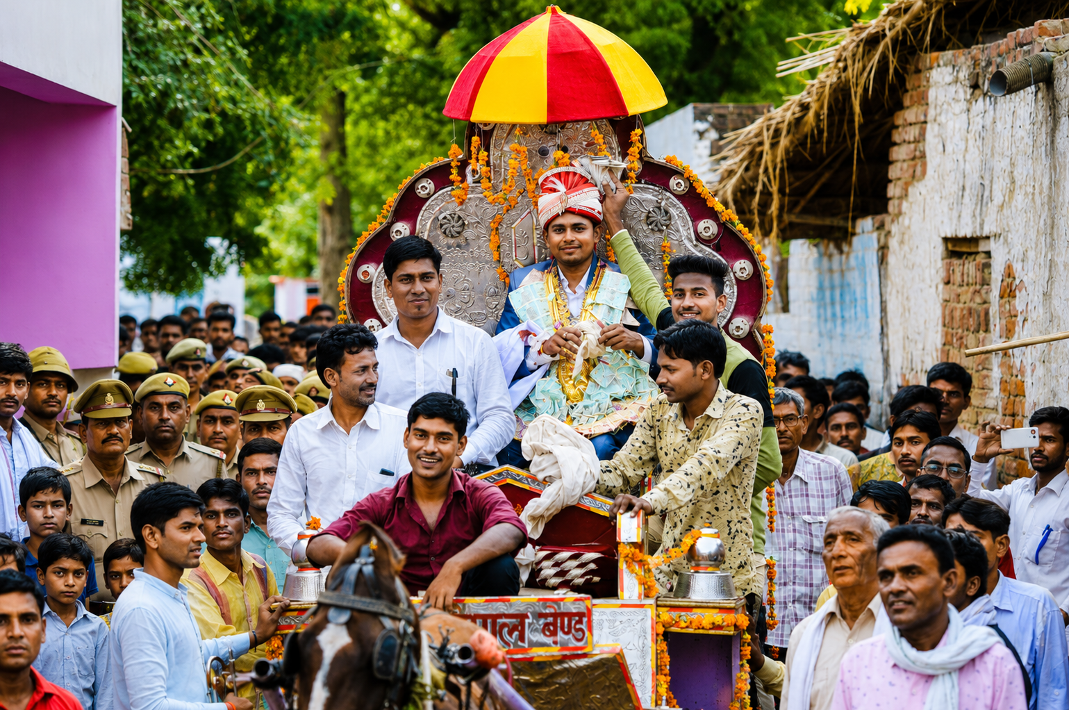 बरात आगमन आ आज्ञादाला — स्वागत आ औपचारिक शुरुआत